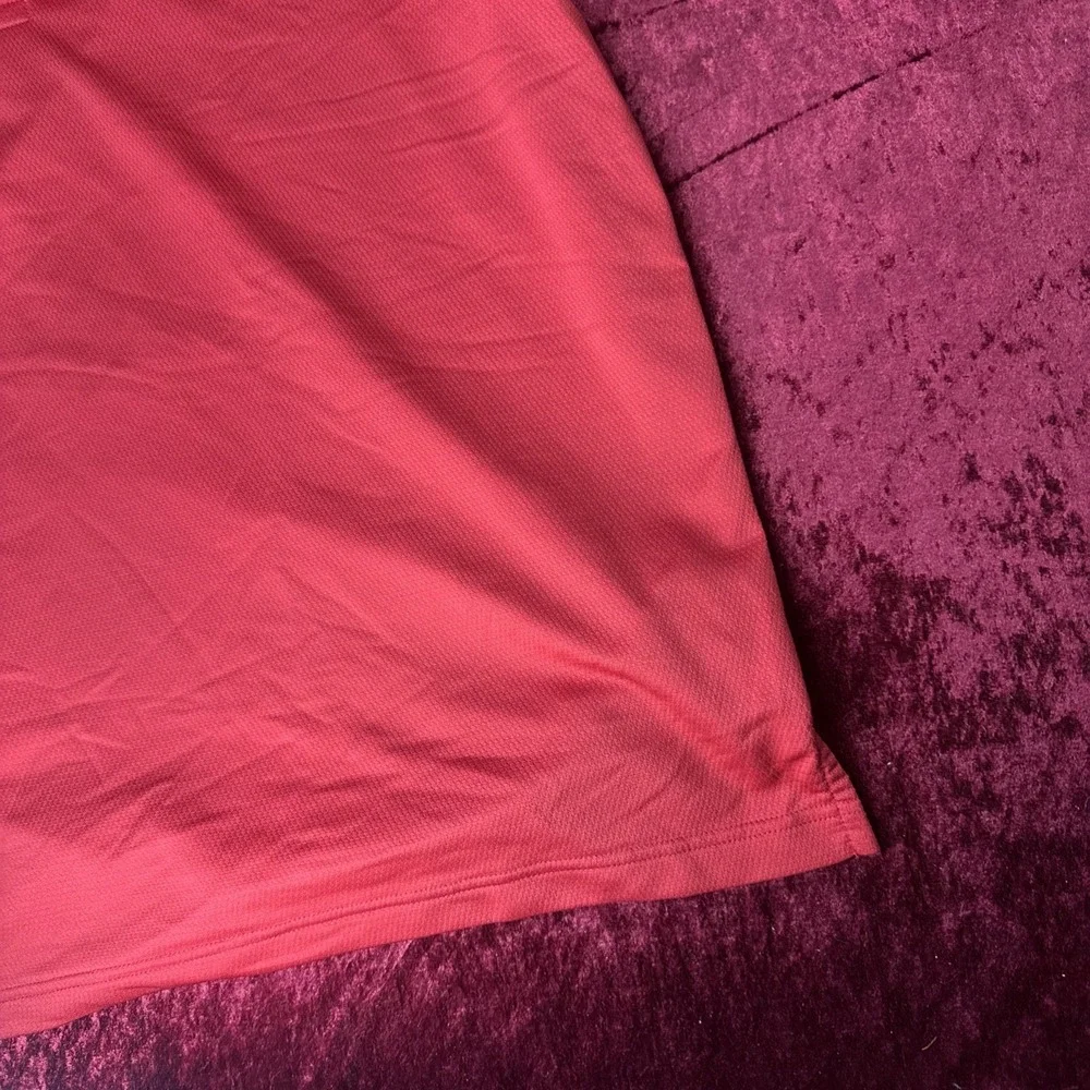 Nike Golf Dri-Fit Men's Red Short Sleeve Polo Golf Shirt‎ XL 3D Logo